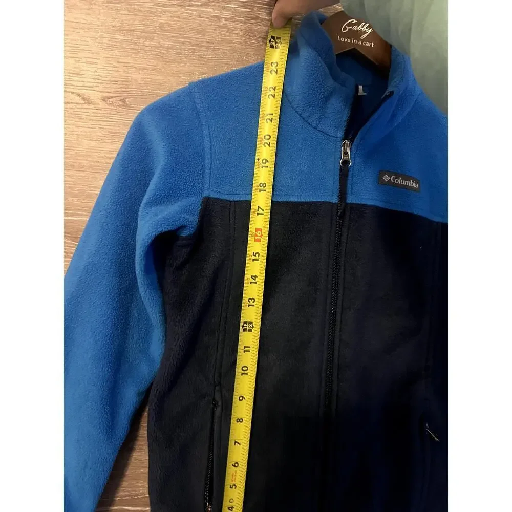 Columbia Fleece Jacket boy size M 8-10 yrs Blue full zipper Warm